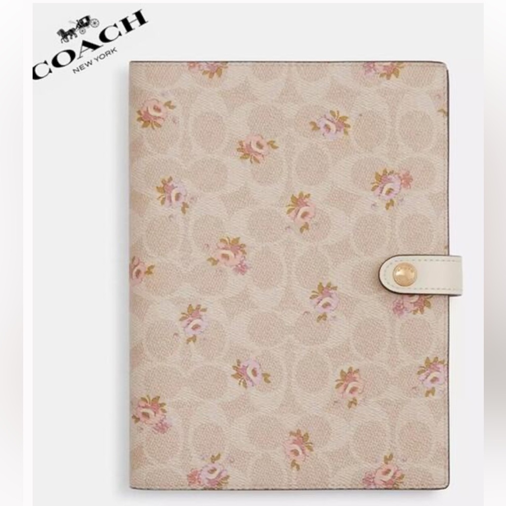 🌷🌸🌷COACH FLORAL NOTEBOOK WITH SIGNATURE PRINT 🌷🌸🌷 NWT 🌷🩷🌷